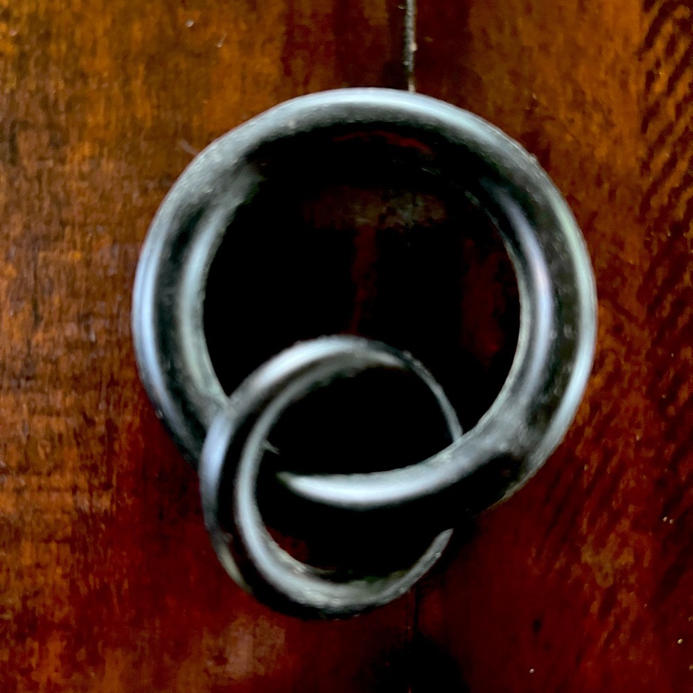 Pottery Barn Cast Iron Black Curtain Round Rings 1.75 Diameter.